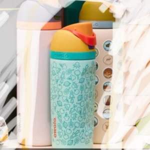 Thermal Water Bottle BPA Free Insulated 32oz 24oz 20oz 16oz FreeSip Kids Sport Water Bottle Lockable Lid Football NOT Owala Coleman Gallon