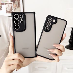 Simplified Business Creative Transparent Matte Phone Case Full Cover Lens Anti-fall for S23/S24/S25 Ultra Suitable for Men And Women Protective Cover Trendy