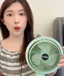 Quạt tích điện kiêm đèn ngủ thế hệ mới không chổi than chạy êm có điều chỉnh tốc độ quạt