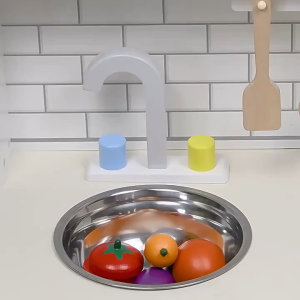 Wooden Kitchen Cooking Toy Set Childrens Simulation Playing House Cooking Stove Kitchenware Birthday Gift