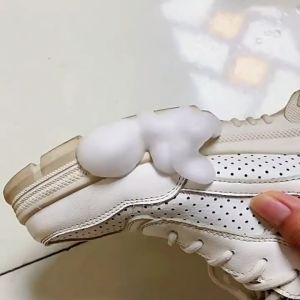 White shoe cleaner Wash free dry cleaning bubble mousse shine shoes shoes shoes sneakers canvas shoes decontamination yellow washing shoes accessories brush shoe agent 200ml