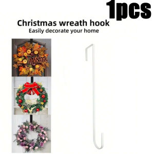 1/2/4PC Christmas Floral Wreath Hanger Over The Door Nail-free Resuable Door Hanging Hook Xmas Easter Storage Wreath Hanger