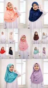 JILBAB ZAARA RAGGAKIDS KHIMAR INSTANT PASMINA BERGO SIZE XL USIA 10-15 TH - JILBAB REMAJA