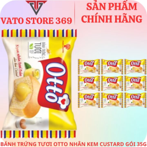 Bánh trứng tươi OTTO nhân kem custard gói 35g