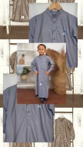 adzakimoeslimwear - Baju Jubah anak laki laki model Thobe Emirat Lengan Panjang