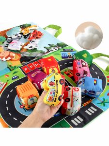 Túi Đựng Đồ Chơi Búp Bê Ô Tô Động Vật Nhỏ Túi Đựng Đồ Chơi Cầm Tay Cho Trẻ Em Từ 0-3 Tuổi Đồ Chơi Vui Nhộn Bằng Vải PP Cotton