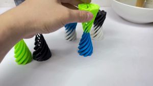 3D Printed Spiral Cone Fidget Toy Mesmerizing 2-Piece Twist Puzzle & Desk Decoration