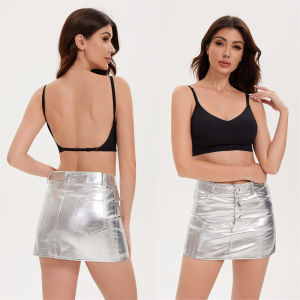 Flarixa Seamless Low Back Bra รองรับ Multiway Wireless Backless Halter Bralette เบาะยกสายรัดเปิดประทุน Bras