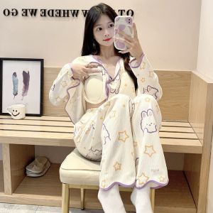 MiiOW | Bộ đồ ngủ lụa băng mùa hè cho nữ tay ngắn quần short có đệm ngực mặc ở nhà có thể mang ngoài trời bộ đồ ngủ ngọt ngào dễ thương