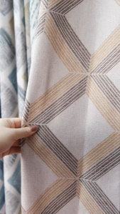 Ins.Fabric Seni 1 Curtain langsir bercorak 70-80% Free Alter tinggi 2025 baru arrival geometrical