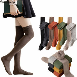 Ruizhijzg Ready Stock Cotton Thick Winter Warm For Woman  Knee High Long Ladies Socks Girls Students Casual Socks