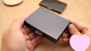 กระเป๋าใส่นามบัตร ซองใส่บัตรเครดิตอลูมิเนียม นามบัตร เงิน ป้องกันการโจรกรรม RFID Card Money Clip Box