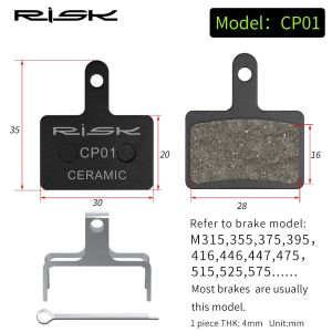 RISK Ceramic brake pads MTB Road Bike Electric Scooter Hydarulic Disc Brake Pads For Shimano M315 M355 M375 M395 M416 M515