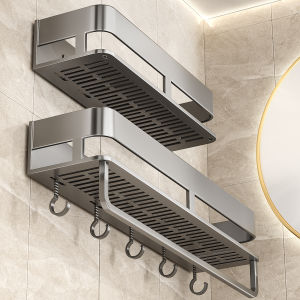 Bathroom Wall-Mounted Storage Shelf No-Drilling Toilet Washing Stand Multi-Function High-End Sanitary Wall Storage Device