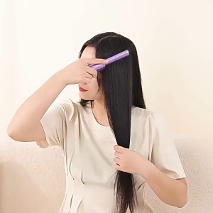 【2024 New Upgrade】Wireless Hair Straightener Small USB Charging Portable Travel Curling Dual Purpose Mini Lazy Hair Straightener