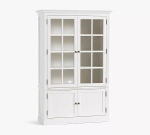 American Style Solid Wood Bookcase Display Cabinet Middle Age Dining Room Sideboard Living Room Storage Cabinet Home Use Bookcase Wine Cabinet