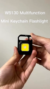 Lampu Gantungan Kunci LED Super Terang Mini Kecil COB 800 Lumens | Senter Portable Ukuran Saku | Senter Mini Gantungan Kunci Besi Lampu Camping Alumunium LED COB Cas USB Type-C COB Light | Senter Cas USB Charger Keychain Light Portable Pocket Work