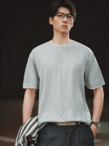 MIANXIANSHENG | Old Money Style Design Linen-Blend T-Shirt