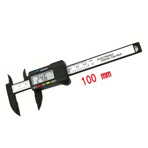 100/115mm Digital Caliper Carbon Fiber Electronic Vernier Caliper Micrometer Precision Digital Measuring Ruler Tool for Househ