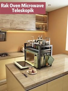 Ukuran yang Dapat Ditarik/Rak penyimpanan Microwave｜Rak Bumbu Dapur Portable｜Rak Microwave Serbaguna ｜Rak Dapur Multifungsi｜Rak Oven storage box Serbaguna