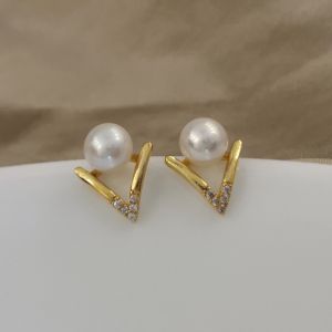 DaVee | Pearl earrings gold plated earrings