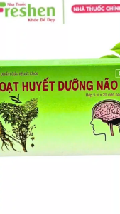 Hoạt Huyết Đường Não TB hộp 5 vỉ x 20 viên Chóng mặt đau đầu mất ngủ rối loạn tiền đình