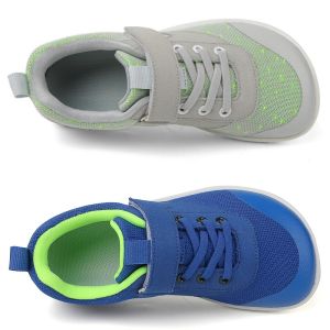 EsHi Kids Barefoot Sneakers Cross-Trainer Wide Toe Box Wide Breathable Zero Drop Sole Casual Knitting Soft Girls Boys Walking Shoes