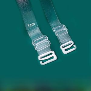 Matte Finish Invisible Anti-Slip Shoulder Strap Bra Bandeau for Women Thin One-Shoulder Underwear Accessories Transparent Design