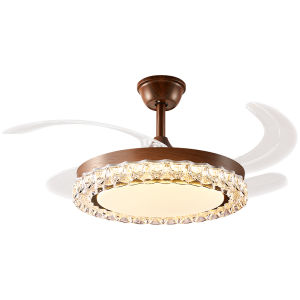 DGY | Retro Luxury Crystal Chandelier Fan Silent