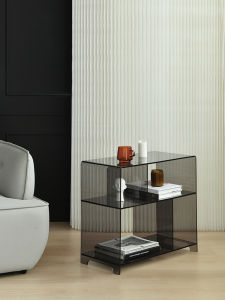 Luxurious Acrylic Shelf Sofa Side Table Bedroom Nightstand Modern Simple Home Use Student Bookcase Living Room Organizer