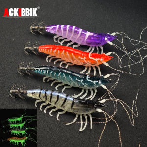 1pc 10cm Real Shrimp Prawn Lure Saltwater Shrimp Fishing Lure Cuttlefish Shrimp Baits Fishing Accessories Shrimp Squid Jigs Hook