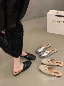 STOMPION Korean Pointed Sandals: Half Shoes & Flat Sandals for Women