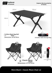 TanXianZhe | Portable Folding Camp Table and Chairs Set