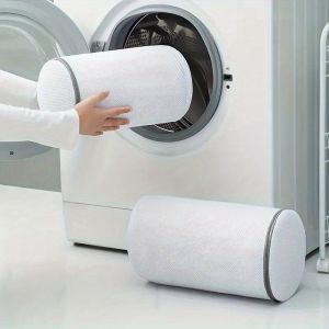 Coarse mesh cylindrical shoe washing bag machine wash special washing and protective mesh bag shoe washing and protective bag