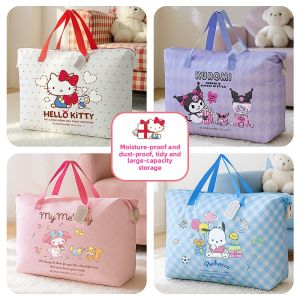 Sanrio | Cute Cartoon Sanrio Moisture-proof Dustproof Large Capacity Clothing Travel Bag Childrens Adult Foldable Luggage Storage Bag