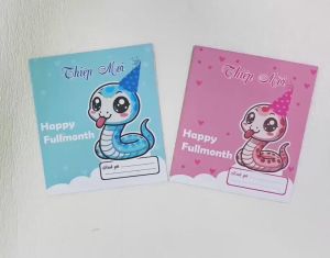 MẪU MỚI 2025 - Combo 10 Thiệp Mời Sinh NhậtThôi Nôi Cho Bé Chủ Đề Con Rắn Tuổi Tỵ Con Rồng Tuổi Thìn Bằng Chất Liệu Giấy Cao Cấp