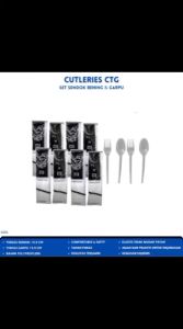 Cutleries Set Sendok Garpu Makan Bening (Buram) (Isi 50 Set-GSB2)