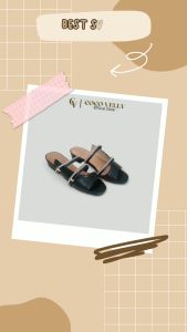 COCO VELLY - Sandal Wanita Slip On Mules 3 Cm Black
