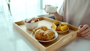 Wooden Tray Bamboo Serving Tray Bamboo Tray Food Tray Coffee Tray Talam Kayu Dulang Makanan Dulang Kayu Aesthetic Stable 木托盤