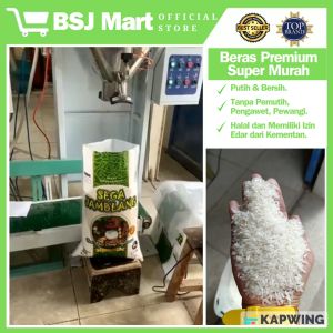 BSJ Mart - Beras Premium Super Murah Putih Pulen Bersih Spesial 1kg 3kg 5kg Bisa COD Gratis Ongkir