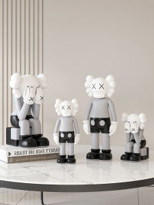 Trendy Kaws Bear Figurine Living Room Entrance Bar Cabinet Home Desktop Small Decorative Accessories Sesame Street Creative Decoration