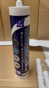 กาวยาแนว อะคริลิค แด๊ป W-500 สีขาว ยืดหยุ่นสูง ไม่แตกร้าว ใช้งานง่าย ได้งานไว