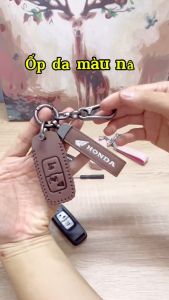 Ốp da chìa khóa xe máy Honda tất cả các dòng xe 3 màu lựa chọn đen nâu và hồng
