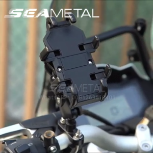 SEAMETAL Motorcycle Phone Holder Shock Absorber Phone Holder Motor Bicycle Solid Sturdy Motosikal Bike Basikal Pemegang