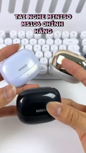 MINISO MS106 AI หูฟังแปลภาษา หูฟังไร้สายบลูทูธ ANC-45dB เสียงความละเอียดสูง ไร้เสียงรบกวน IP55 ใช้งานได้ 30 ชั่วโมง