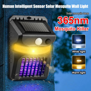 LED Solar Mosquito Killing Lamp UV Electric Shock Mosquito Killer Human Intelligent Induction Outdoor Waterproof Wall Lights