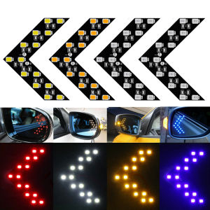2 Pcs Car Arrow Panel Light for Rear View Mirror 14 SMD Led 12V Styling Turn Signal Light Car Rear View Indicator Lamp