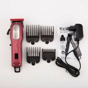 Mesin Pencukur Rambut 1 Set Komplit Dapat Di Cas Isi Ulang USB KEMEI KM-1031 / KEMEI KM 1031 Professional Hair Clipper Pro Exellent Industrial ( FREE 4 SISIR BEDA UKURAN ) | TOKO.S.A