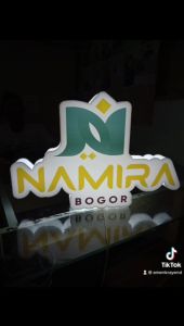 Neon Box Bulat LED Acrylic Premium 70 CM Custom