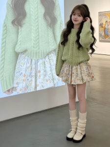 SENWA | Trendy French Style Green Floral Dress Women